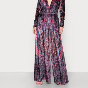 Free People Giselle Velvet Jumpsuit Sz S